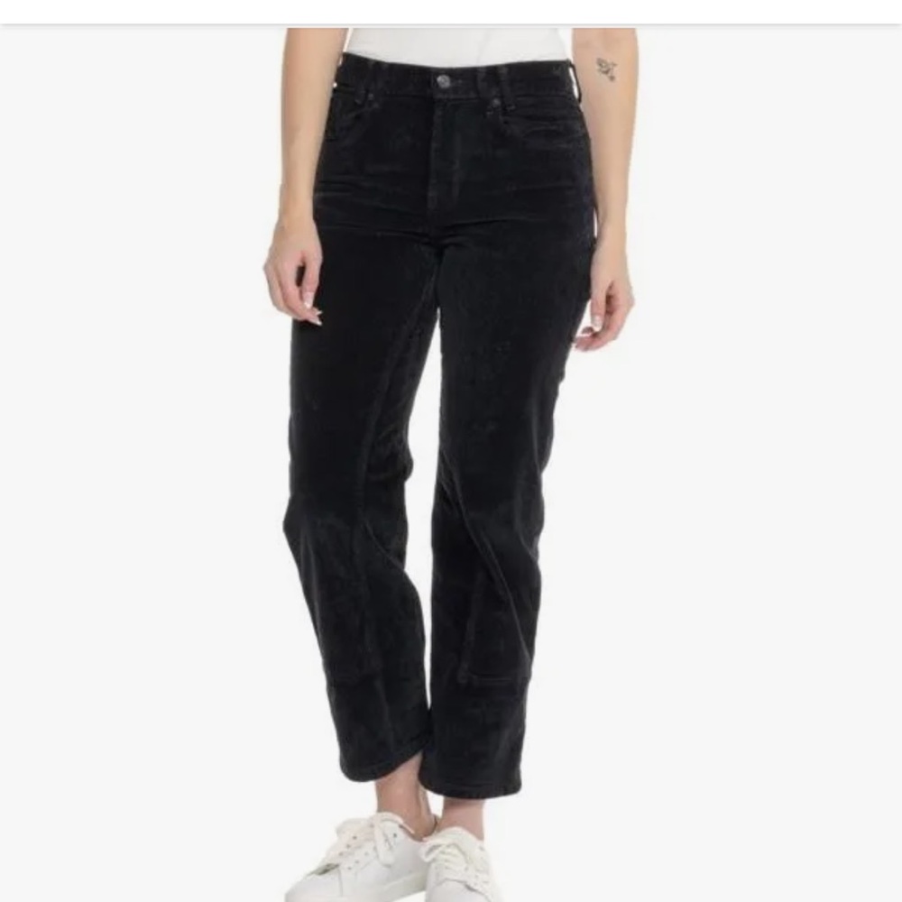 Free People Risk Taker‎ Corduroy Straight black Size 26 Women's Pants NWT